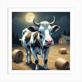 Cow In The Field 7 Art Print