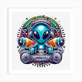 Alien Dj 1 Art Print