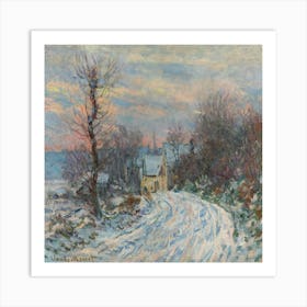 L’Entrée De Giverny En Hiver (1885) Art Print