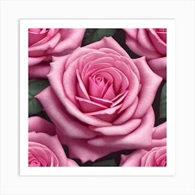 Pink Roses 4 Art Print