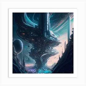 Futuristic City 9 Art Print