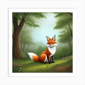 Graceful fox Art Print