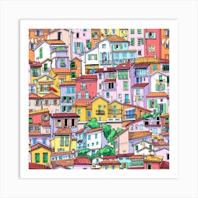 Menton Old Town France Art Print