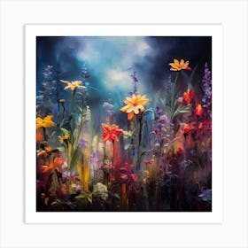 Flowers In The Sky Art Print