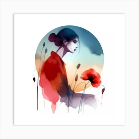 Poppy Girl Art Print