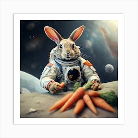 Rabbit In Space 2 Art Print