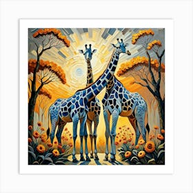 Giraffes Art Print