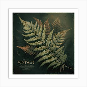 Vintage Fern Leaves Art Print