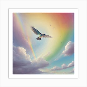 Rainbow Bird Art Print