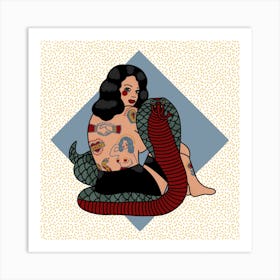 Zara And The Snake Art Print