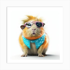 Guinea Pig In Sunglasses Art Print