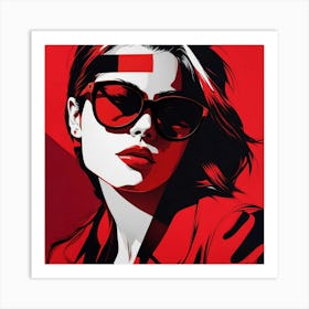 Woman In Sunglasses 3 Art Print