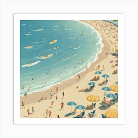 Day At The Beach 13 Art Print