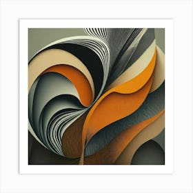 Flowing Stone Tri Tone_#9 Art Print