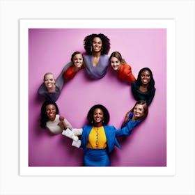 Women In A Circle Art Print