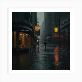 Cinematic Kino Raining Art Print 2 1 Art Print