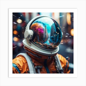 Astronaut In Space 2 Art Print