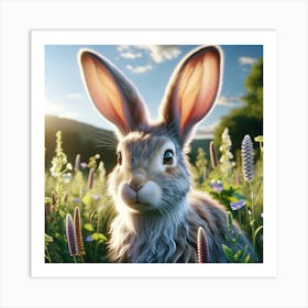 Rabbit In The Meadow Art Print