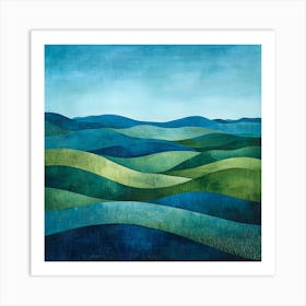 Blue Hills Canvas Print 1 Art Print