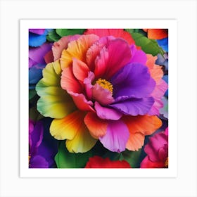 Colorful Peonies Art Print