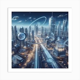 Futuristic Cityscape 38 Art Print