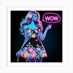 Wow Girl Art Print