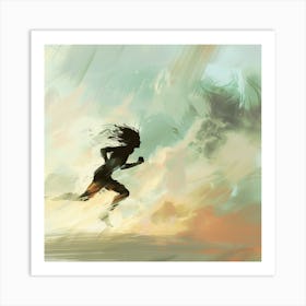 Running Woman Art Print