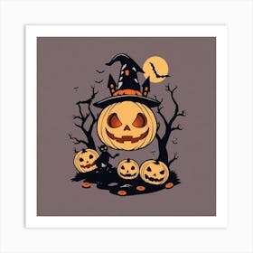 Halloween Pumpkins 2 Art Print