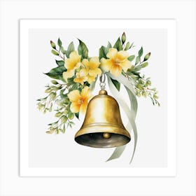 Bell With Yellow Flowers 2 Art Print