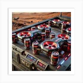 Mars Dominion Mobile Medical Unit Remote Controlled Drones Art Print