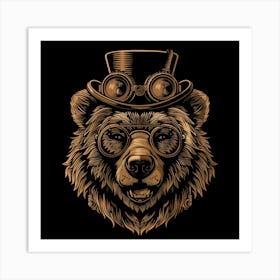 Steampunk Bear 31 Art Print