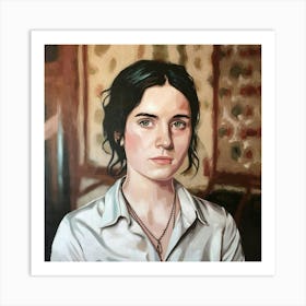 Girl In A White Shirt Art Print