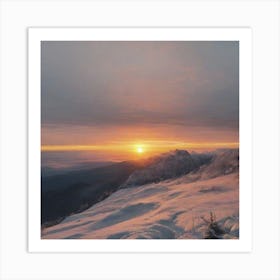 Sunrise from the mountain Art Print