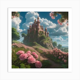 Albedobase Xl Garden Castlemany Flowersa Few Rosesclouds Drama 0 Art Print