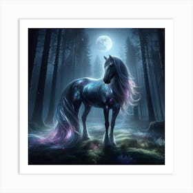 Unicorn In The Forest 7 Art Print