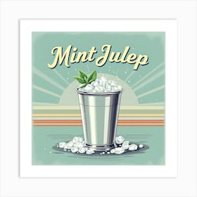 Mint Julep Cocktail 04 Art Print