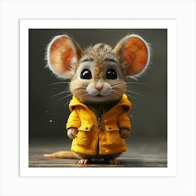 Raincoat Mouse Art Print