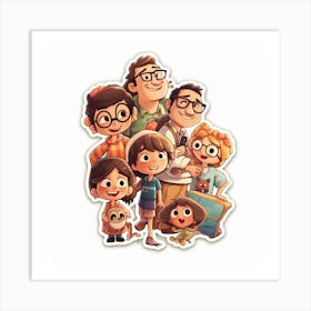 Family Sticker Art Print