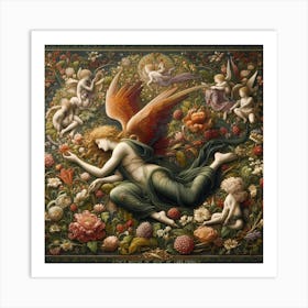 Angels In The Garden Art Print