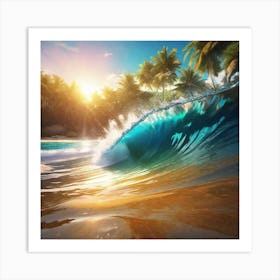 Wave In The Ocean Art Print