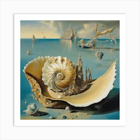 Surreal shell Art Print