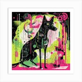 Dog In Space Art Print