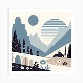 Scandinavian style, Dolomites Art Print