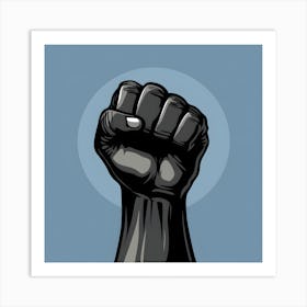 Black Man'S Fist Art Print