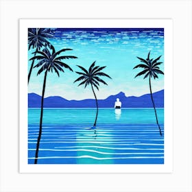 Palm Trees Canvas Print Art Print