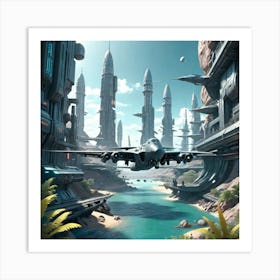 Futuristic City Art Print