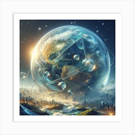 World In Space 2 Art Print