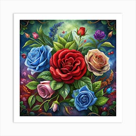 Roses are Red Art Print