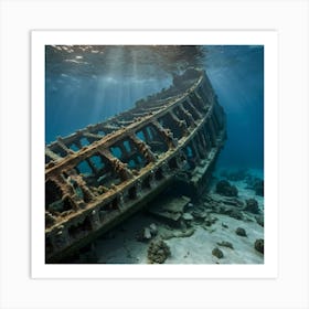 Wreck Of A Ship Art Print