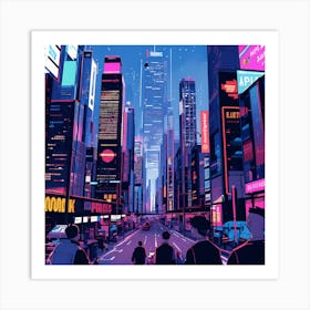 Neon City 1 Art Print